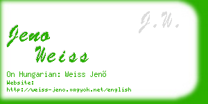jeno weiss business card