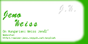 jeno weiss business card